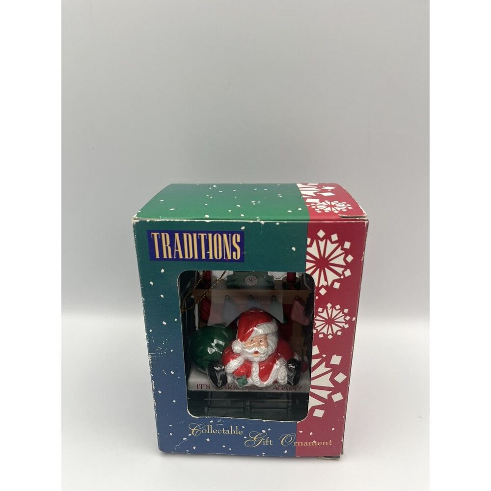 Vintage Christmas Traditions Ornament Westmark - 1995 - Santa It's Christmas!